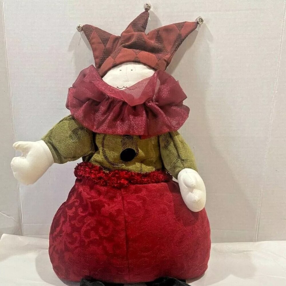 Vintage 2003 Woof & Poof Jester Clown Stuffed Doll